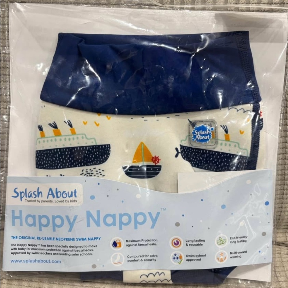 Happy Nappy Kids Swim Nappy - Navy & White